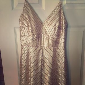 Weddington Way gold sequin bridesmaid dress